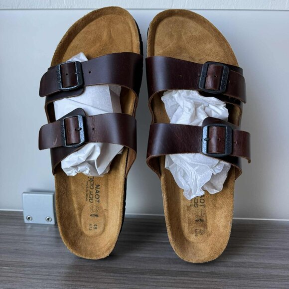 Naot Santa Barbara Men\'s Slides Sandals Size EU 48, US 15-15.5 $135 Buffalo Lthr main image 9